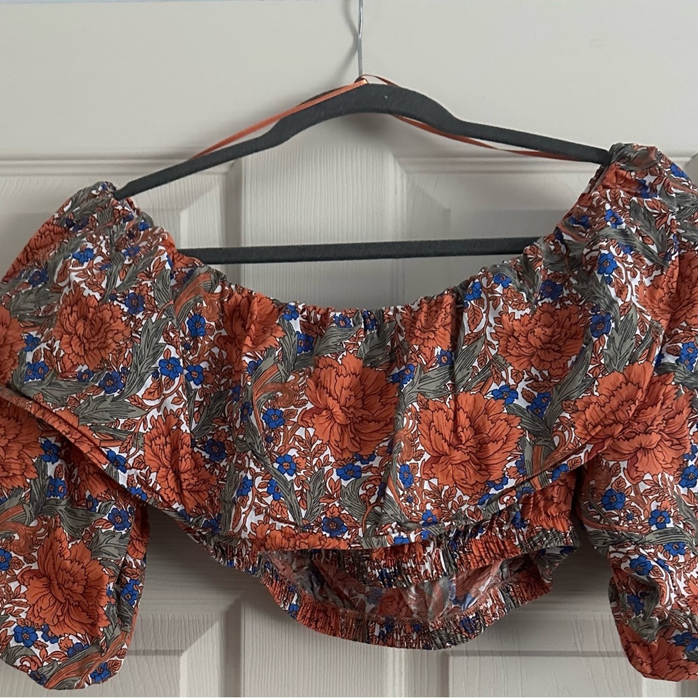 Printed Poplin Top